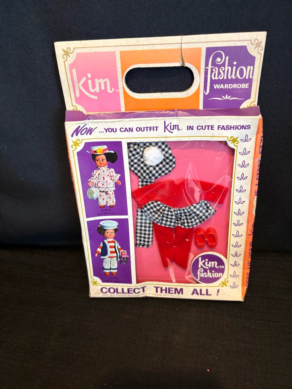 vintage 1960's Uneeda Kim Fashion Doll "Tutti Fruiti" #1925 clothing set NOS
